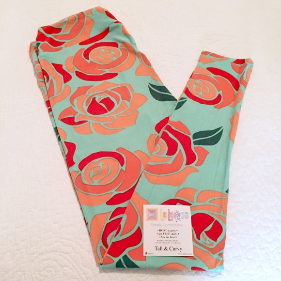 Lularoe Disney roses leggings TC