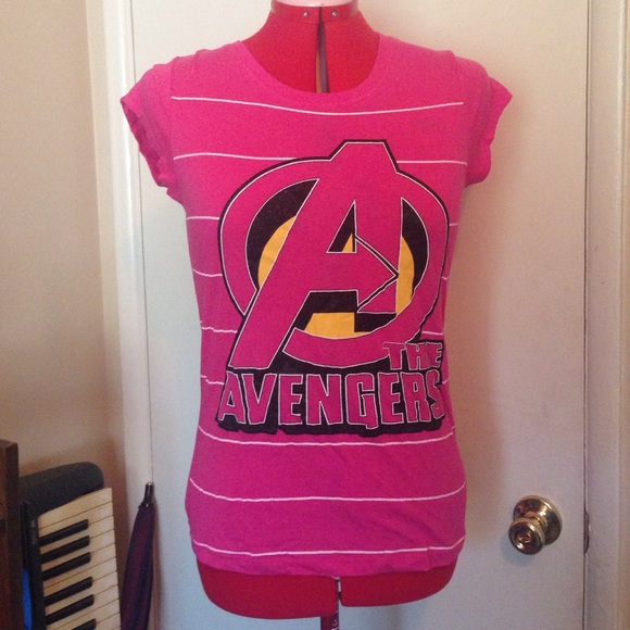 Marvel Pink the Avengers tshirt - Picture 1 of 2