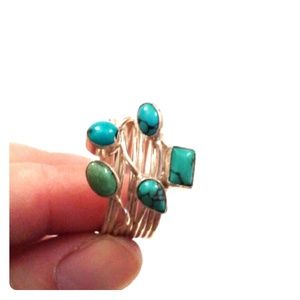 New sterling silver ring with turquoise stone