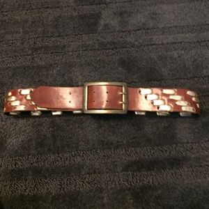Vintage Cognac Brown & Gold Women’s Belt