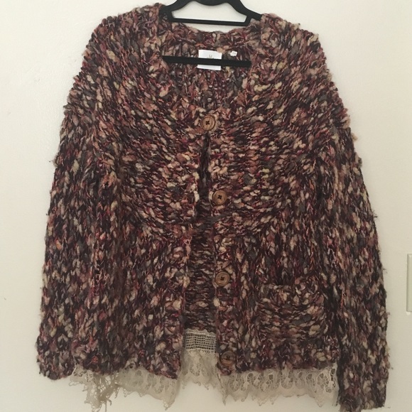 Anthropologie "HWR" nubby sweater