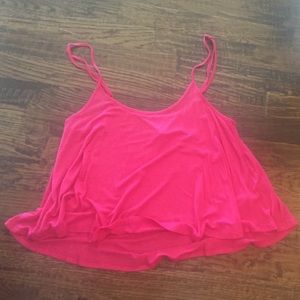 Pink flowy crop top