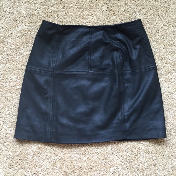 ASOS genuine leather mini skirt