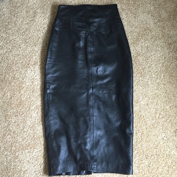 ASOS genuine leather pencil skirt