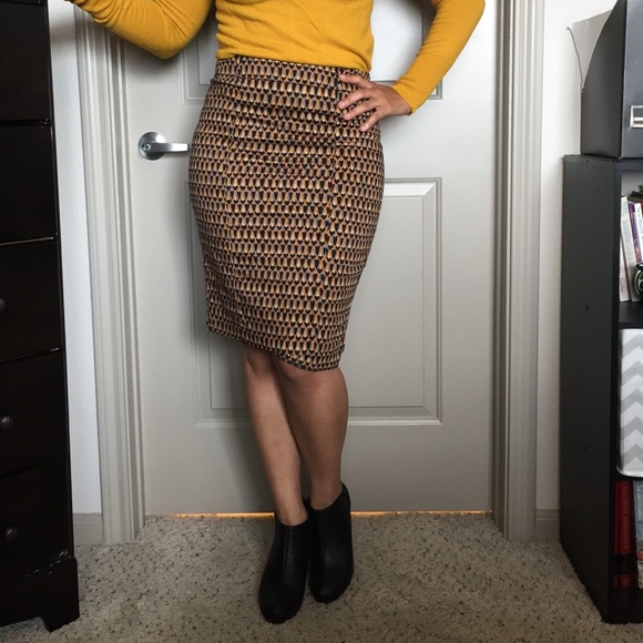 Multicolor high-waist skirt