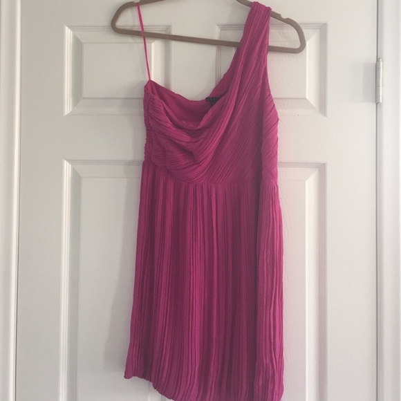 Theory Dresses & Skirts - Theory Taliana pink one shoulder pleated semi formal dress