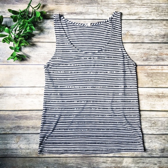 MOVING SALE 🚛 J. Crew Sequin Stripe Tank 💙 - Picture 3 of 4