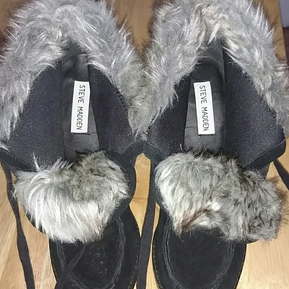 Steve Madden moccasin Fur heels. - Picture 4 of 4