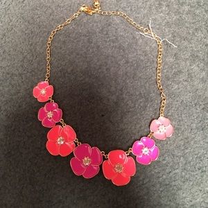 Necklace flower rhinestone