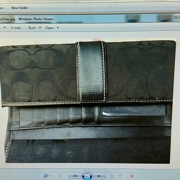 Coach Leather wallet - black