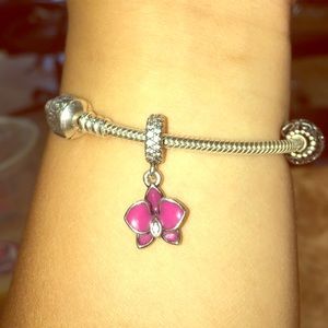 Pandora Orchid charm
