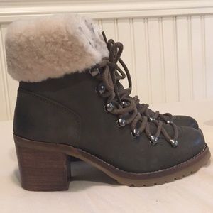 Steve Madden 'Huck' Faux Fur Lace-Up Bootie
