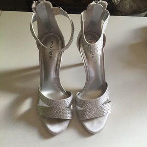 Silver formal shoes