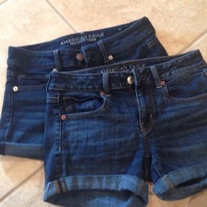 AE Jean denim shorts midi NEARLY NEW!