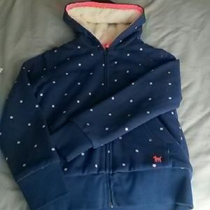 Brand new Mini Boden Blue Hoodie with zip front