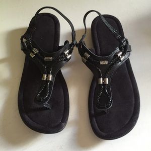 Black Minnetonka sandals