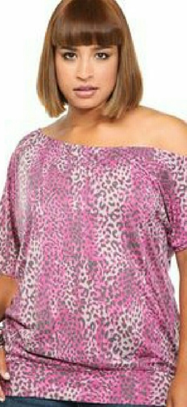 Torrid one shoulder leopard print top