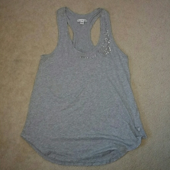 Ae tback tank w sequin detail on front
