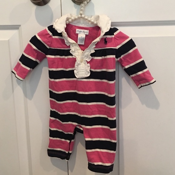 Ralph Lauren 3m one piece ruffled collar romper