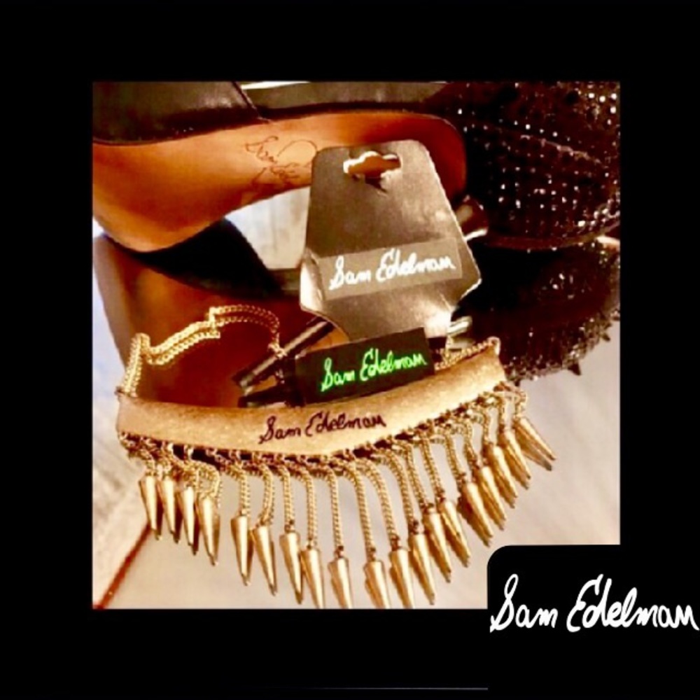 SAM EDELMAN Waterfall Spike Fringe Necklace