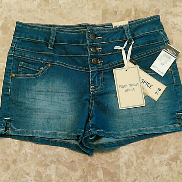NWT high waisted blue jean shorts