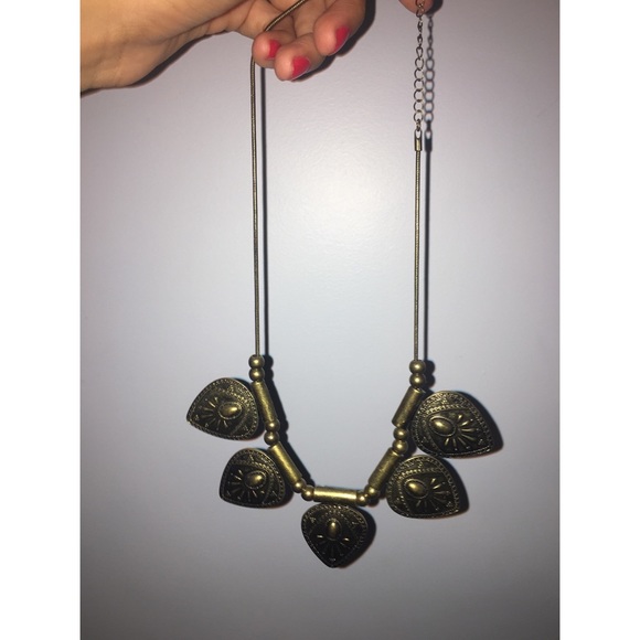 Gold statement necklace