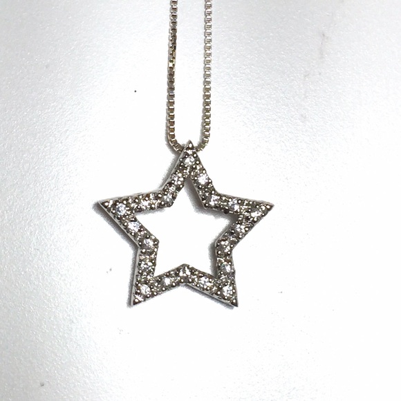 Sterling Silver CZ Pendant with Necklace