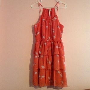 NEW Lauren Conrad Flamingo Print Pink Dress