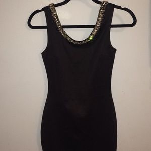 Short black fitted dress