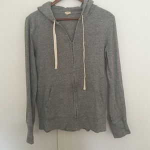 J. Crew Grey zip up hoodie. Size S.