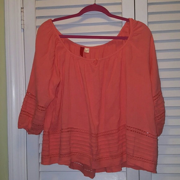 Coral color shirt