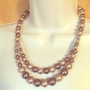 Vintage two strand faux pearl