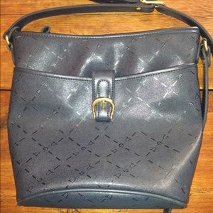 Authentic Etienne Aigner dark blue shoulder bag