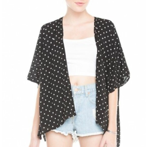 Polka dot kimono