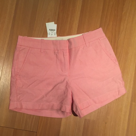 J. Crew Pink Oxford Shorts - Picture 1 of 2