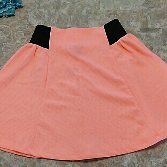 NWT Neon peach High waisted skirt