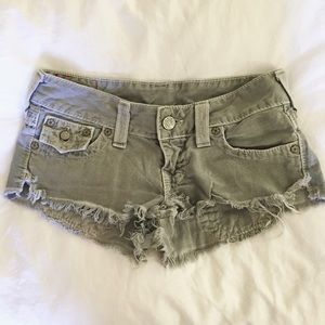 True Religion Joey Cut Off Shorts!!