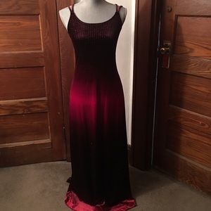 Red ombré prom dress