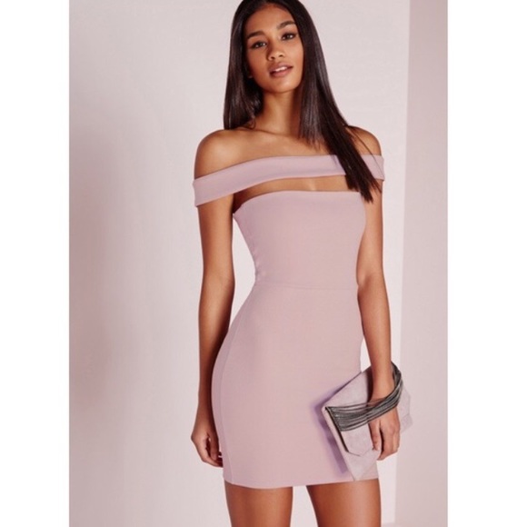 Misguided Cutout Bodycon Dress in Lilac - Picture 1 of 3
