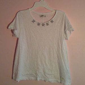 Embellished White Tee