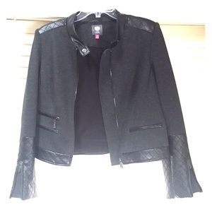 Sassy jacket with leather detail - Vince Camino