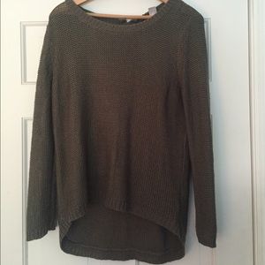 Olive green open knit sweater from H&M