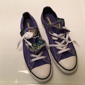 Converse purple sneakers