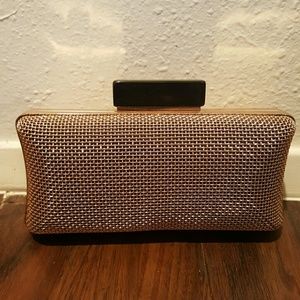 Black & Gold Mesh Clutch