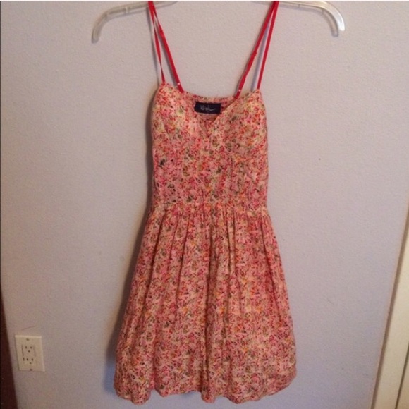 💋Pink floral dress