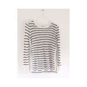 Madewell black and white striped sweater