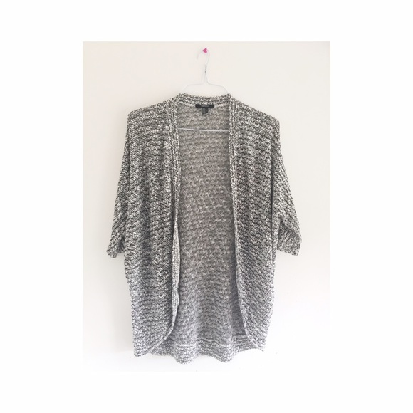 Forever 21 black and white shrug sweater