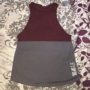 High neck racerback tank