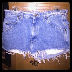 Wrangler high waisted denim shorts