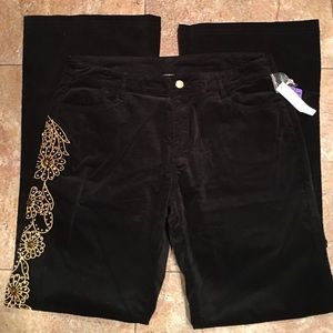 🔶 Boston Proper velvet embellished flare pants